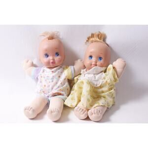 1989 Mattel Magic Nursery Baby Doll Lot Soft Body Dressed ~ 260331-WH 1055